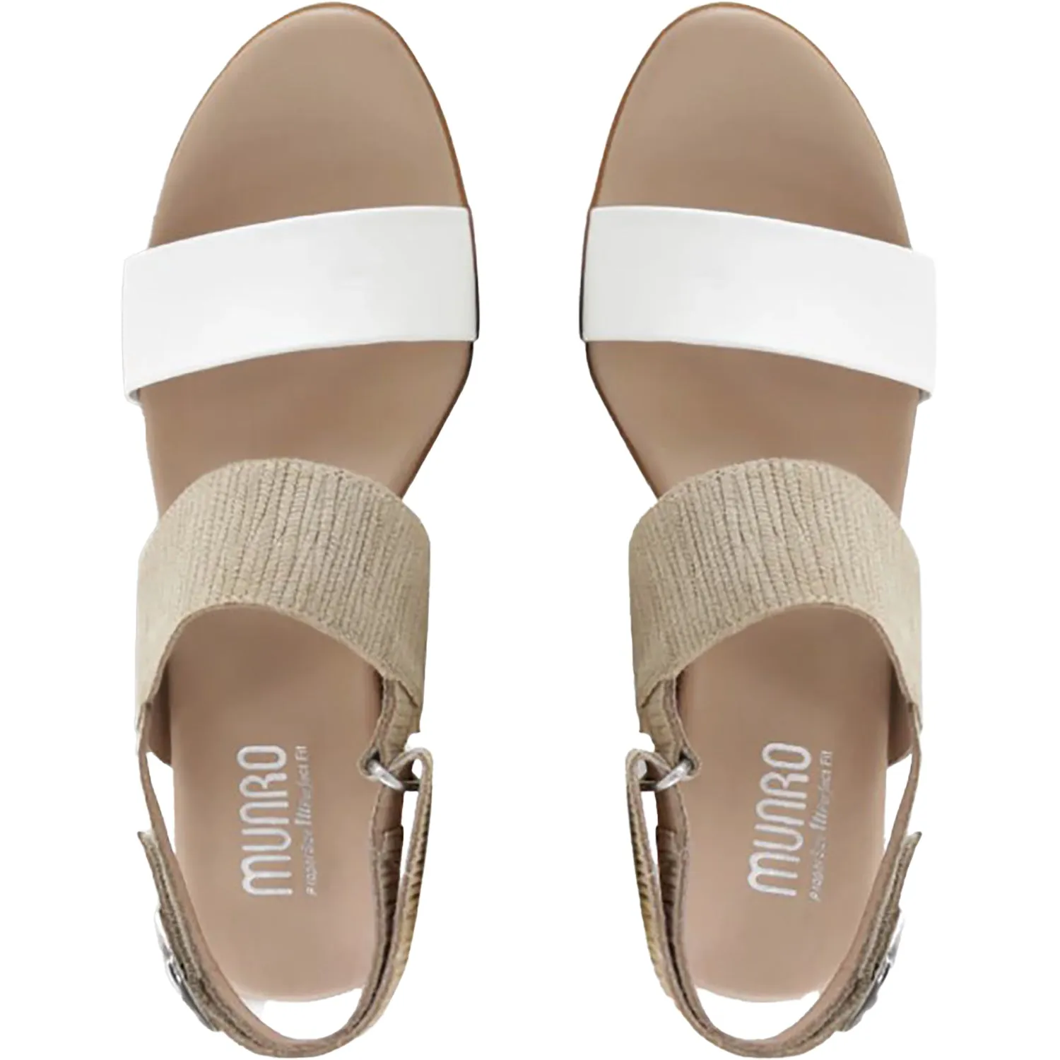 Women's Munro Livia White/Tan Combo