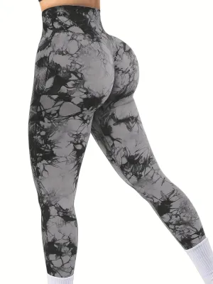 Women's Tie-Dye High Waist Yoga Pants