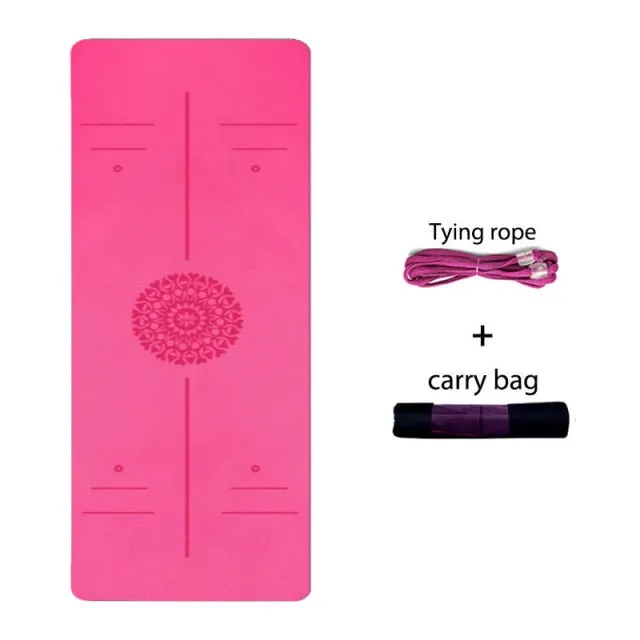 Yoga Mat With Position Line
