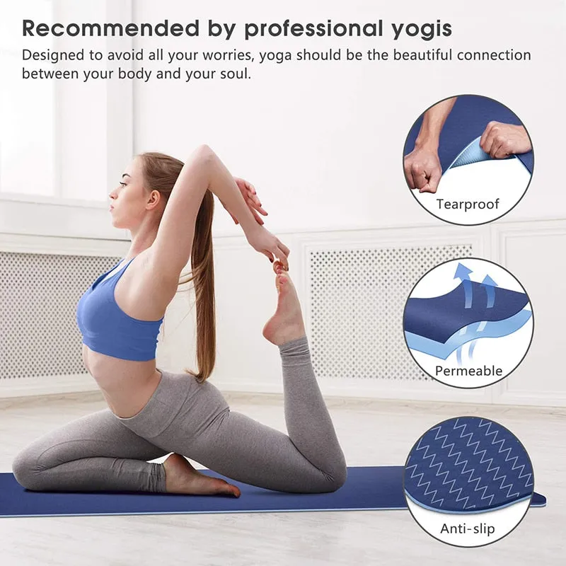 Yoga Mat With Position Line