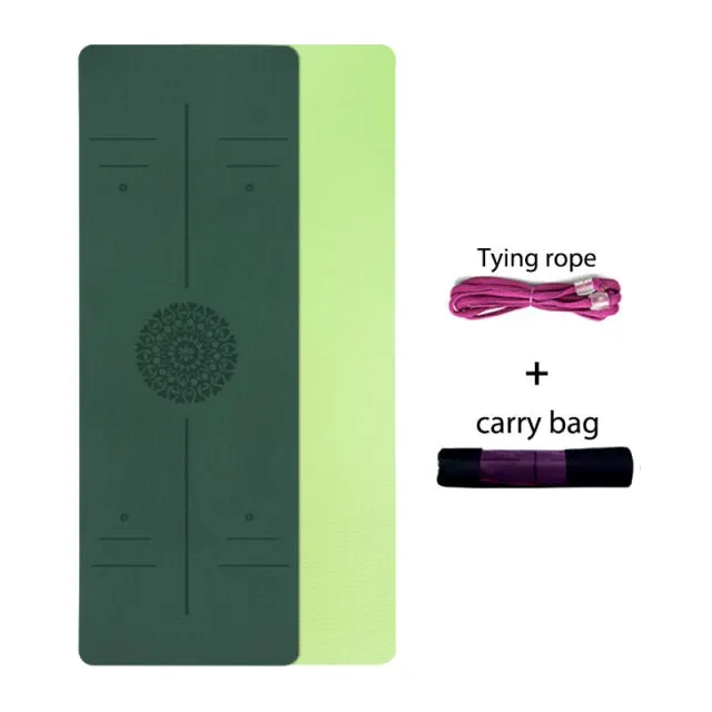 Yoga Mat With Position Line