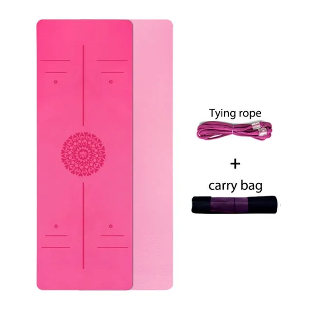 Yoga Mat With Position Line