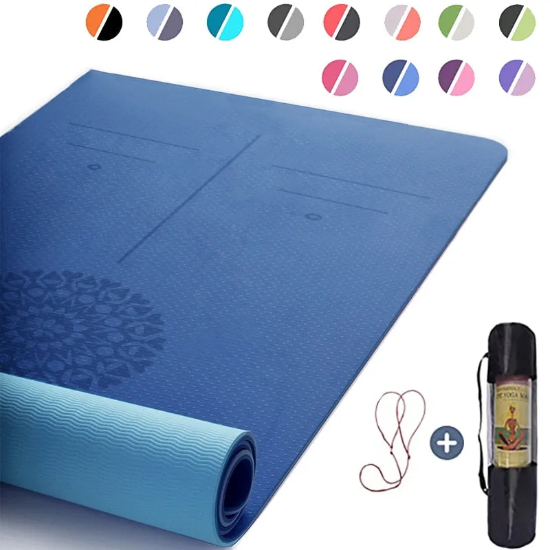 Yoga Mat With Position Line