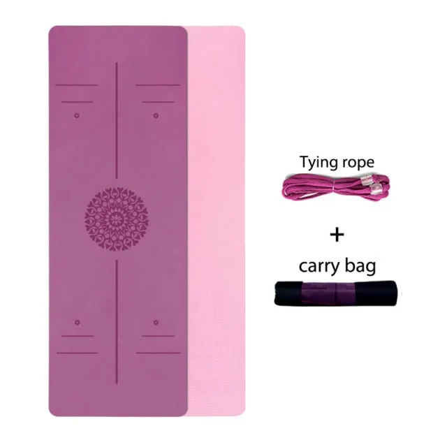 Yoga Mat With Position Line