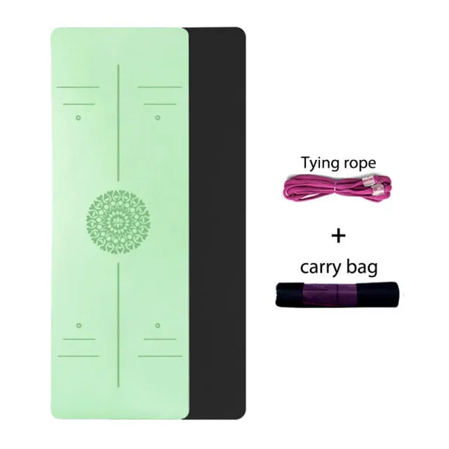 Yoga Mat With Position Line