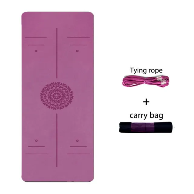Yoga Mat With Position Line