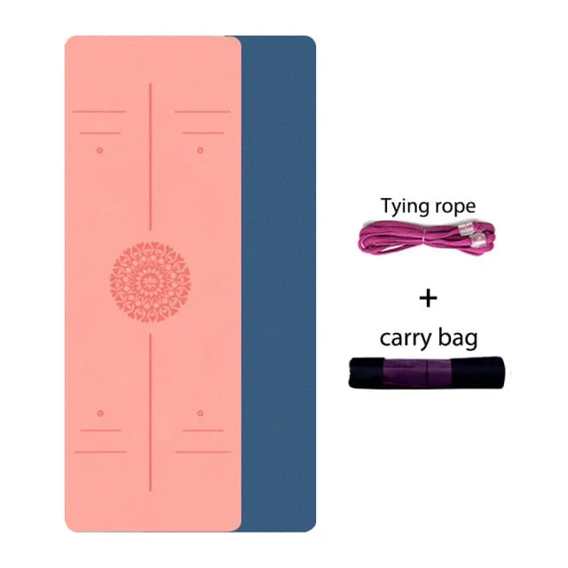 Yoga Mat With Position Line