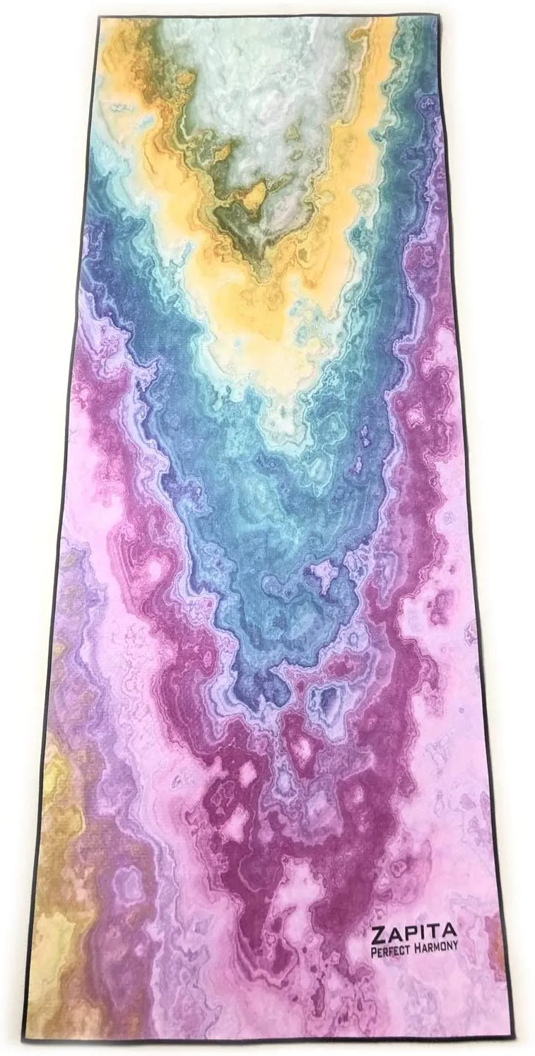 zapita - Alfombrilla antideslizante para yoga (doble capa, material compuesto y puntos de silicona), evita que se deslice, alfombrilla de viaje plegable para yoga caliente, bikram, vinyasa, ejercicios de suelo