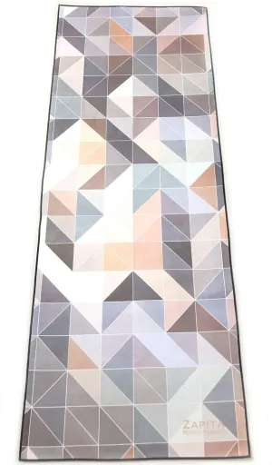 zapita - Alfombrilla antideslizante para yoga (doble capa, material compuesto y puntos de silicona), evita que se deslice, alfombrilla de viaje plegable para yoga caliente, bikram, vinyasa, ejercicios de suelo