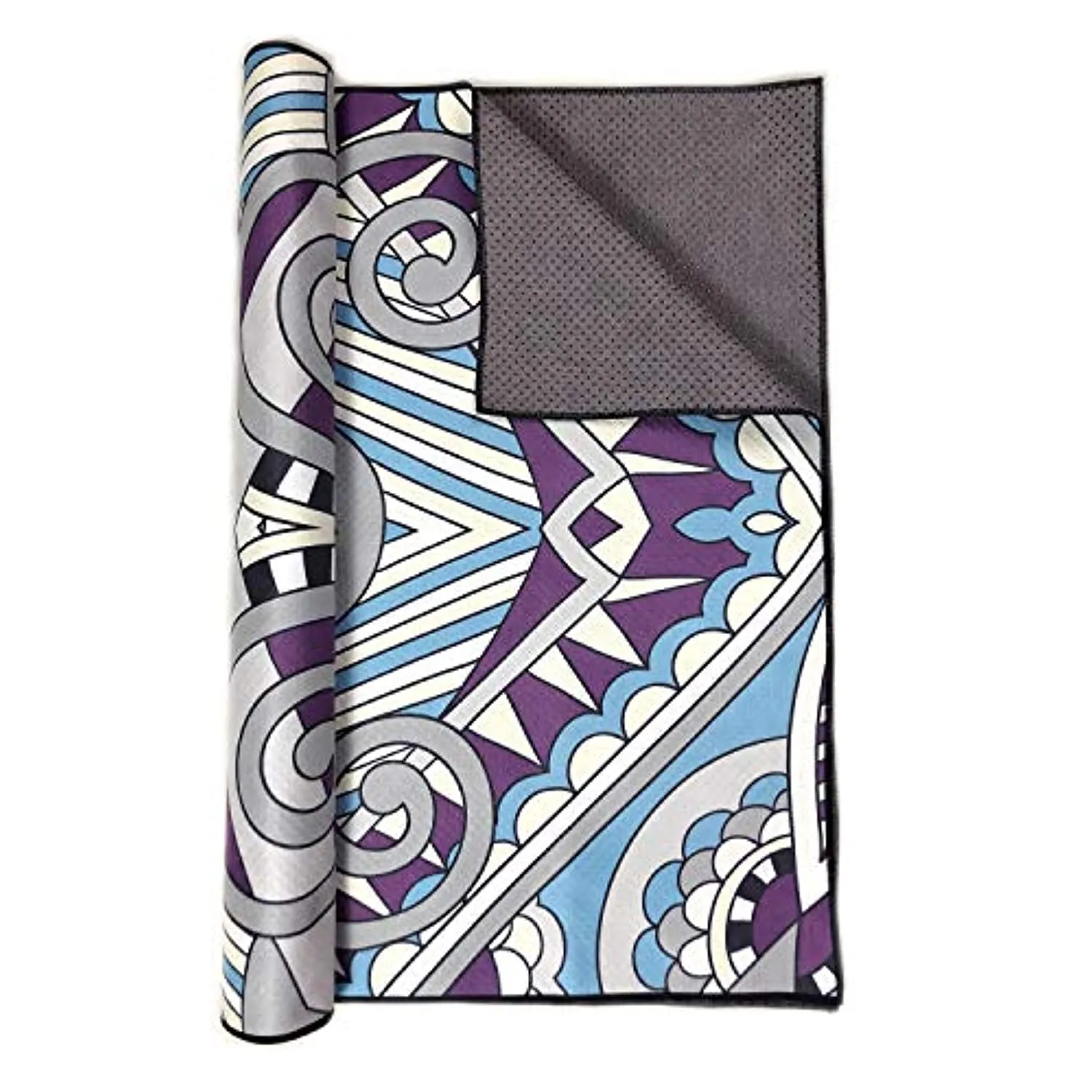 zapita - Alfombrilla antideslizante para yoga (doble capa, material compuesto y puntos de silicona), evita que se deslice, alfombrilla de viaje plegable para yoga caliente, bikram, vinyasa, ejercicios de suelo