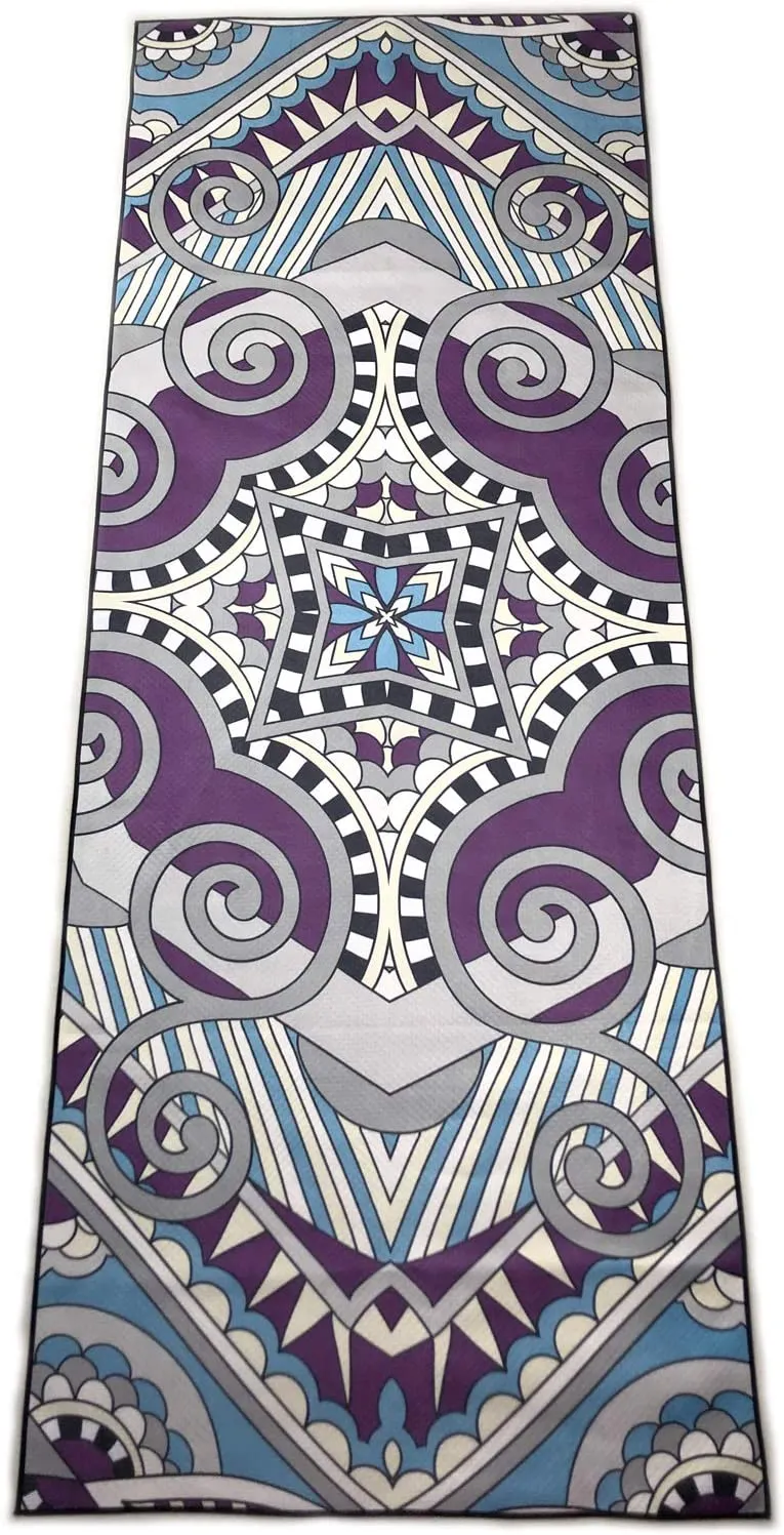 zapita - Alfombrilla antideslizante para yoga (doble capa, material compuesto y puntos de silicona), evita que se deslice, alfombrilla de viaje plegable para yoga caliente, bikram, vinyasa, ejercicios de suelo
