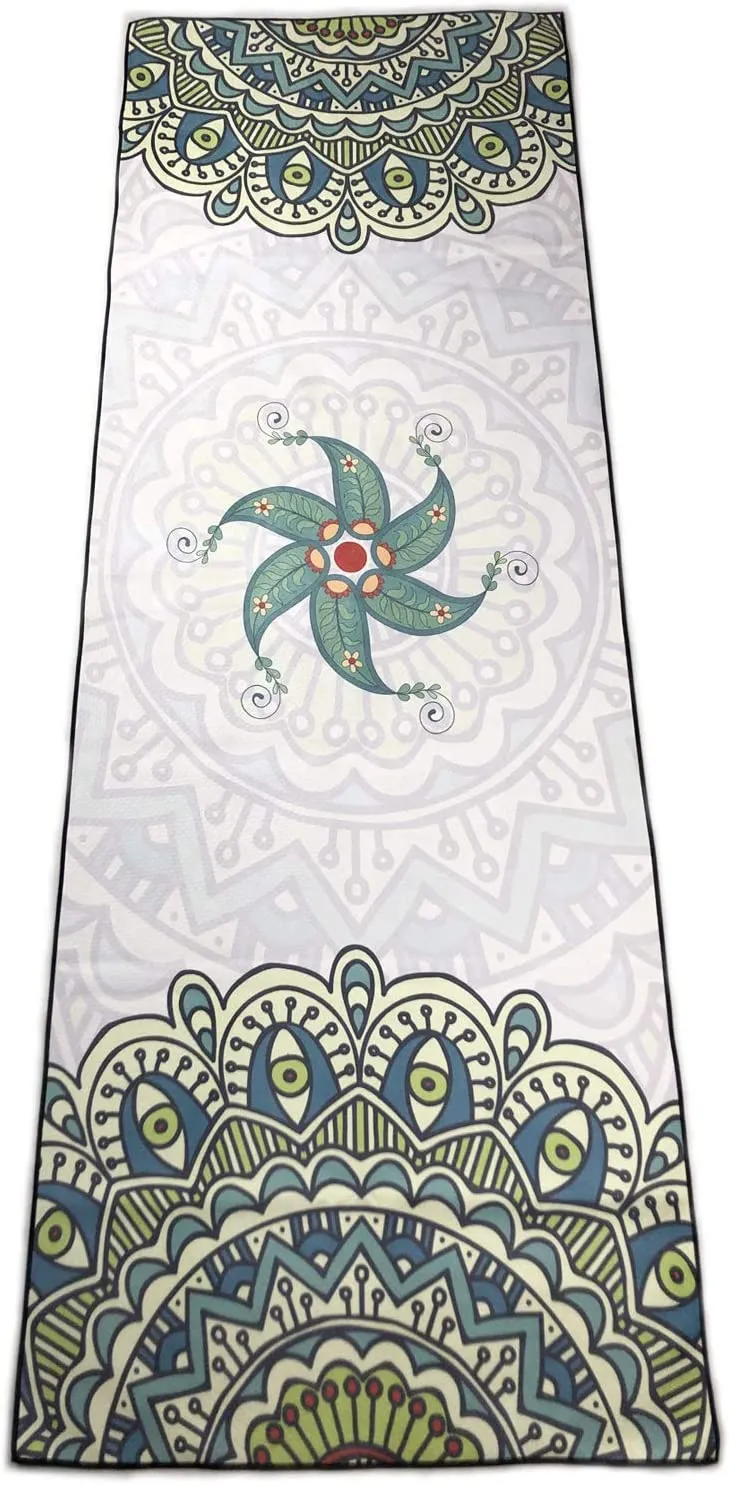 zapita - Alfombrilla antideslizante para yoga (doble capa, material compuesto y puntos de silicona), evita que se deslice, alfombrilla de viaje plegable para yoga caliente, bikram, vinyasa, ejercicios de suelo