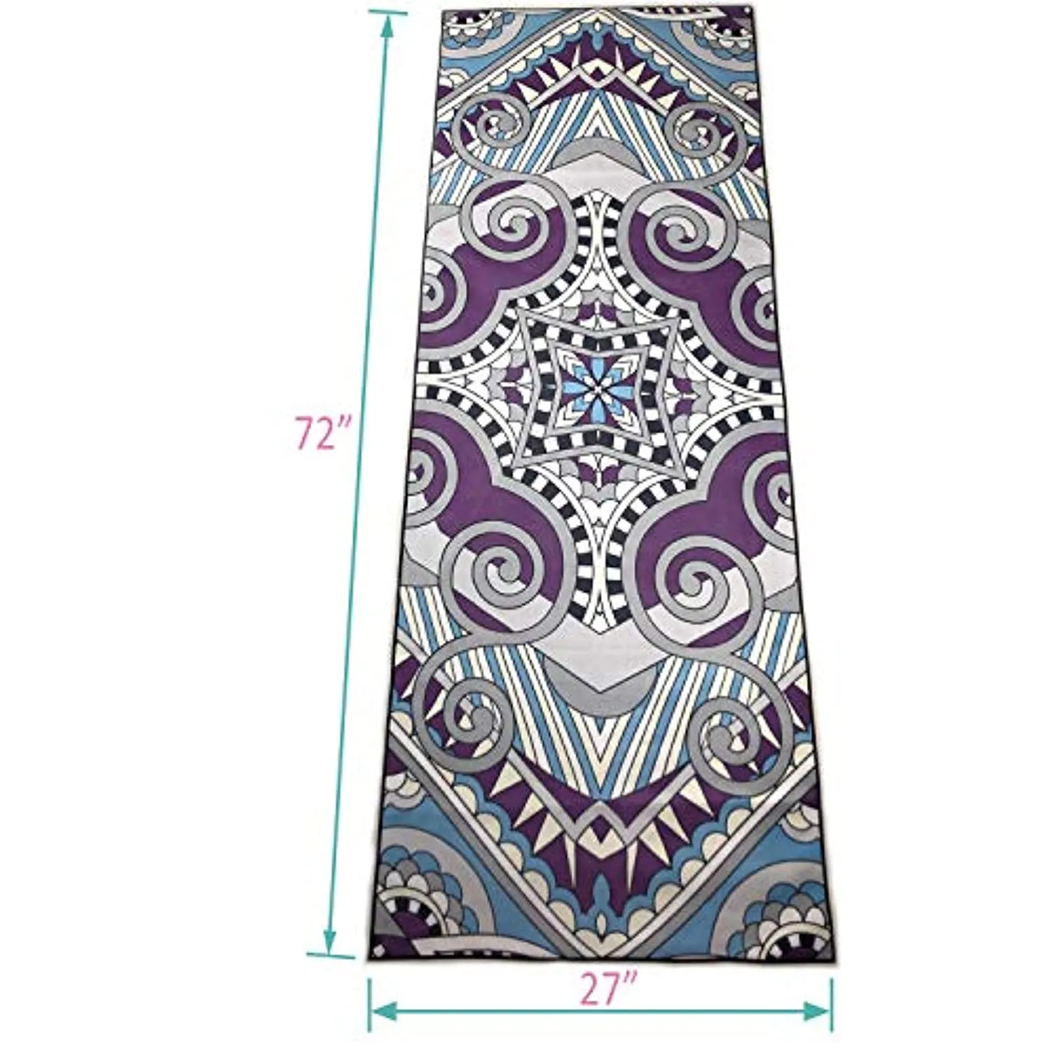 zapita - Alfombrilla antideslizante para yoga (doble capa, material compuesto y puntos de silicona), evita que se deslice, alfombrilla de viaje plegable para yoga caliente, bikram, vinyasa, ejercicios de suelo